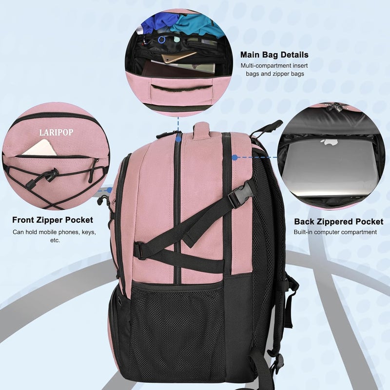 LARIPOP Basketball Backpack, Large Sports Bag with Ball Holder & Shoes Compartment, Basketball Bag for Soccer,Volleyball, - Image 2